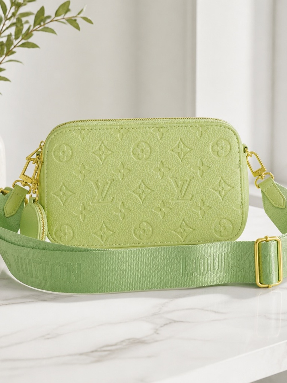 Green Monogram Crossbody Bag